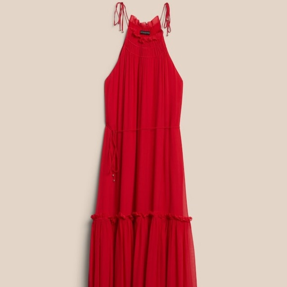 Banana Republic Crinkle Maxi Dress with Silk - Picture 4 of 10